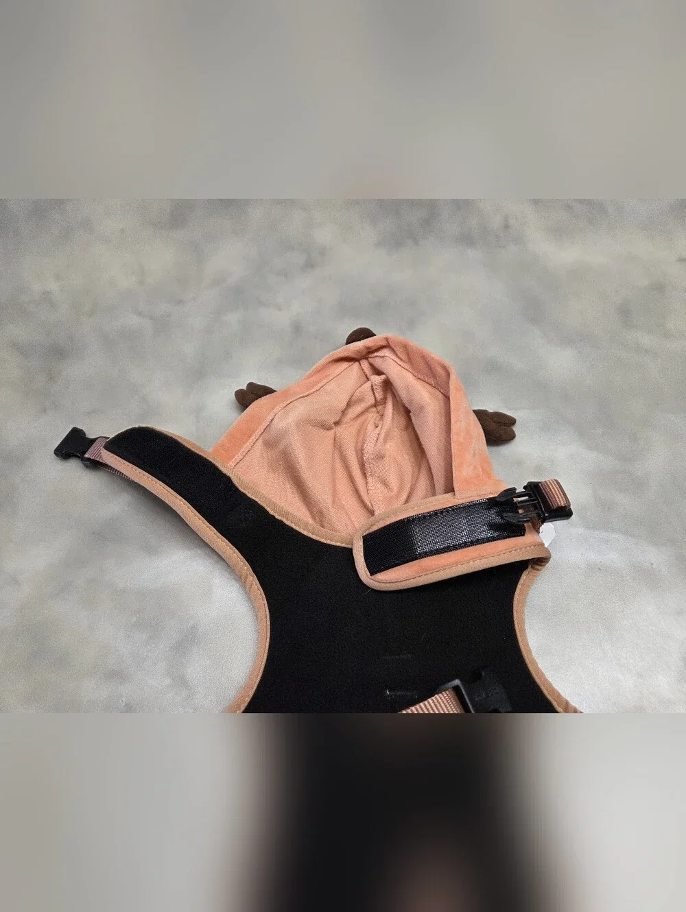 Frisco Plush Reindeer Dog Harness Vest - Peach Size SM